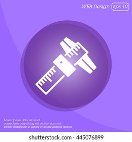 Web line icon. Caliper