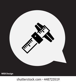 Web line icon. Caliper