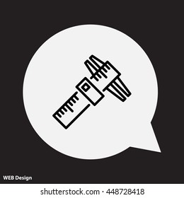 Web line icon. Caliper
