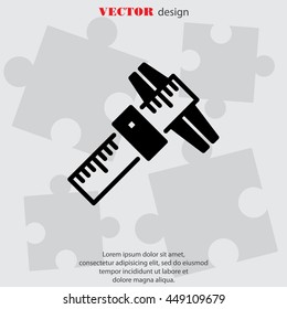 Web line icon. Caliper