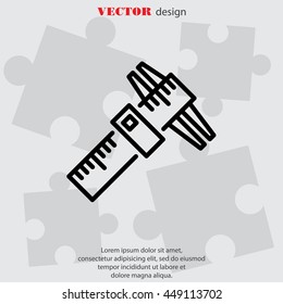 Web line icon. Caliper