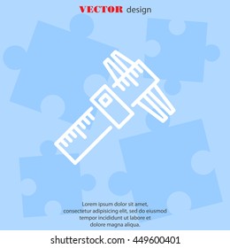 Web line icon. Caliper