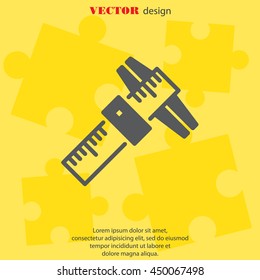 Web line icon. Caliper