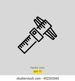 Web line icon. Caliper