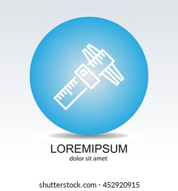 Web line icon. Caliper