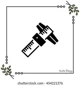 Web line icon. Caliper