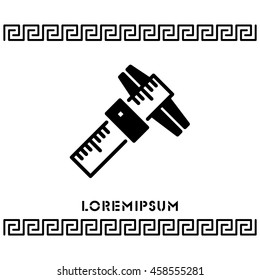 Web line icon. Caliper