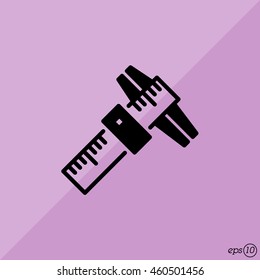 Web line icon. Caliper