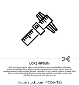 Web line icon. Caliper