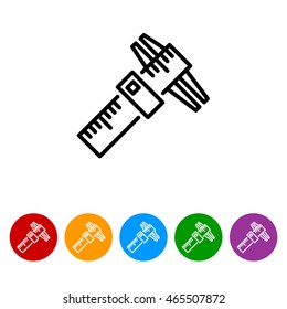 Web line icon. Caliper