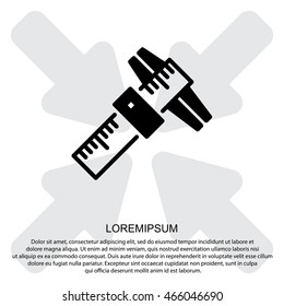 Web line icon. Caliper