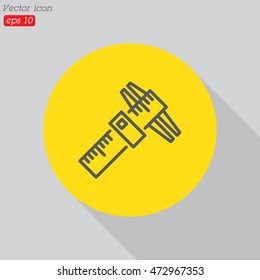 Web line icon. Caliper