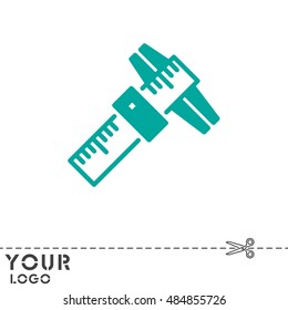 Web line icon. Caliper