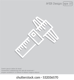 Web line icon. Caliper