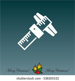 Web line icon. Caliper