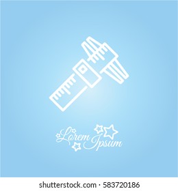 Web line icon. Caliper