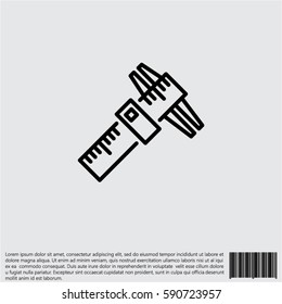 Web line icon. Caliper