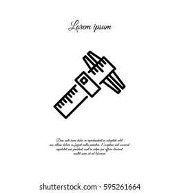 Web line icon. Caliper