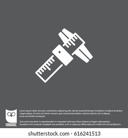 Web line icon. Caliper