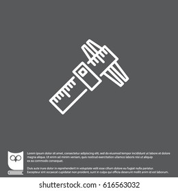Web line icon. Caliper