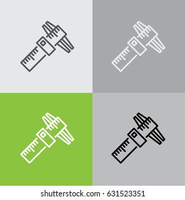 Web line icon. Caliper