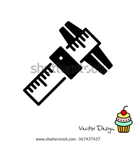 Web line icon. Caliper