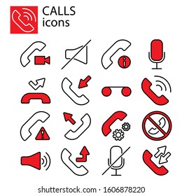 Web line icon. Calls icon