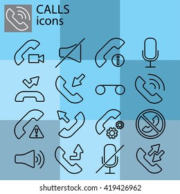 Web line icon. Calls icon