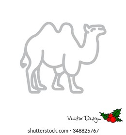Web line icon. Camel; wild animals