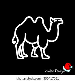 Web line icon. Camel; wild animals