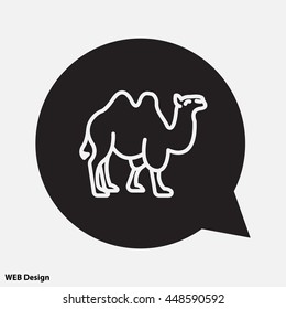 Web line icon. Camel; wild animals