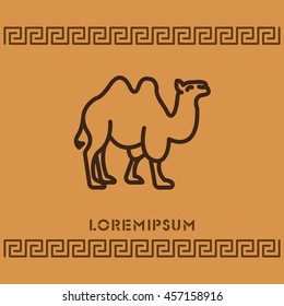 Web line icon. Camel; wild animals