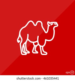 Web line icon. Camel; wild animals