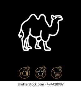 Web line icon. Camel; wild animals