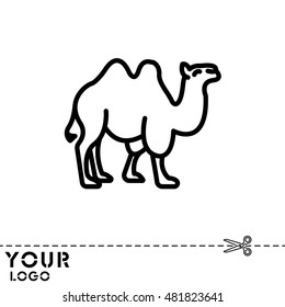 Web line icon. Camel; wild animals