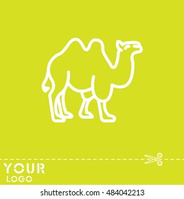 Web line icon. Camel; wild animals