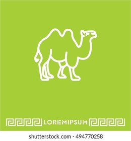 Web line icon. Camel; wild animals