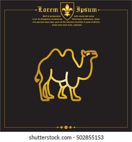 Web line icon. Camel; wild animals