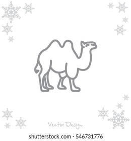 Web line icon. Camel; wild animals
