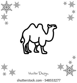 Web line icon. Camel; wild animals