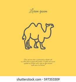 Web line icon. Camel; wild animals