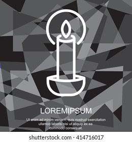 Web line icon. Candle