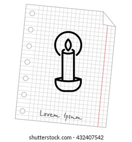 Web line icon. Candle