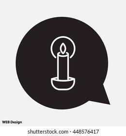 Web line icon. Candle