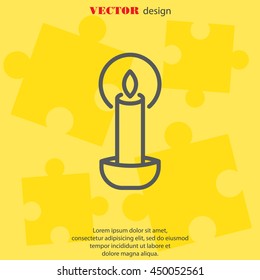 Web line icon. Candle