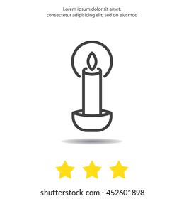 Web line icon. Candle