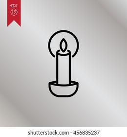 Web line icon. Candle