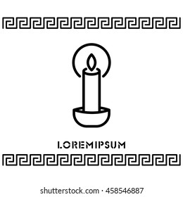 Web line icon. Candle