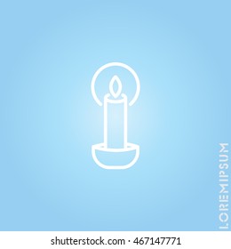 Web line icon. Candle