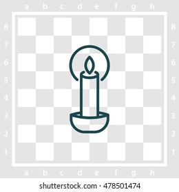 Web line icon. Candle